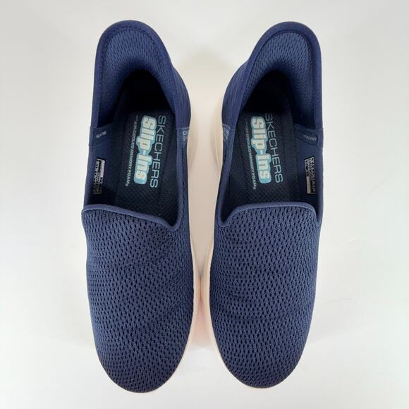 Skechers Slip Ins GoWalk Women Sze 9 Navy Air Cooled Memory Foam Walking Travel - Picture 5 of 11